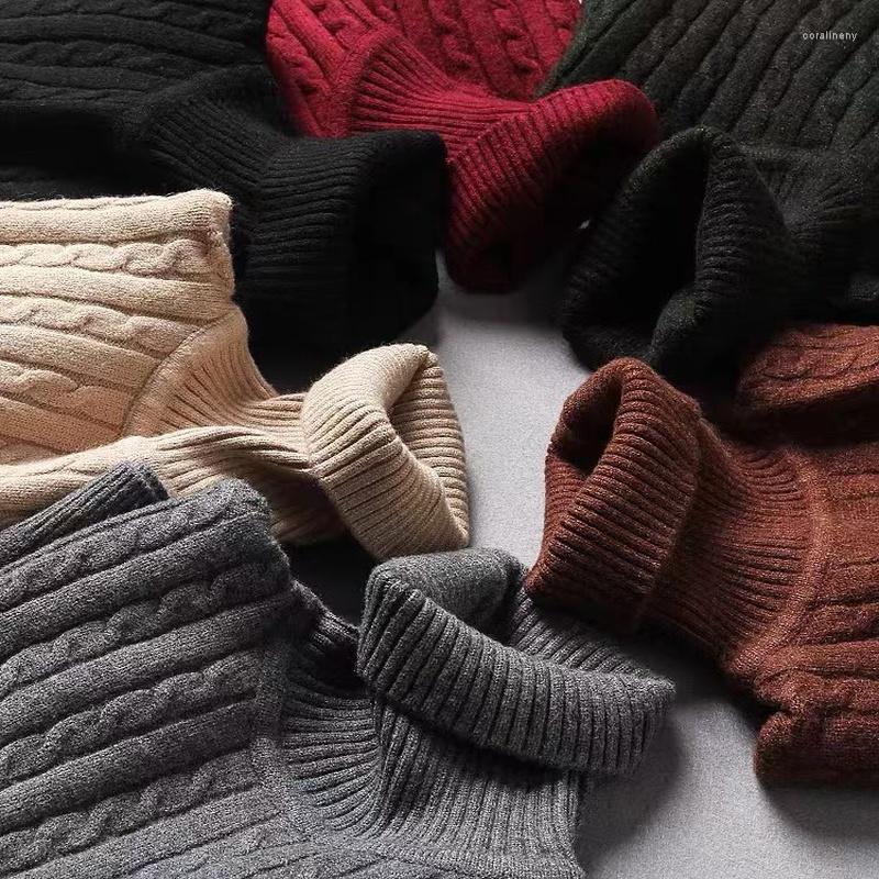 

Men's Sweaters 2022 Men's Turtleneck Sweater Knitting Pullovers Rollneck Knitted Warm Men Jumper Slim Fit Casual, Navy