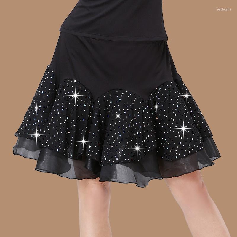 

Stage Wear Sexy Woman Latin Dance Skirt For Sale Cha Cha/Rumba/Samba/Tango Dancing Practice Performance Dancewear, Black