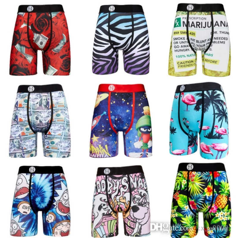

RETAIL Mens Shorts Underwear Underpants Fashion Trend Sexy Pinted Quick Dry Soft Boxers Breathable Short Pants With Package, P25