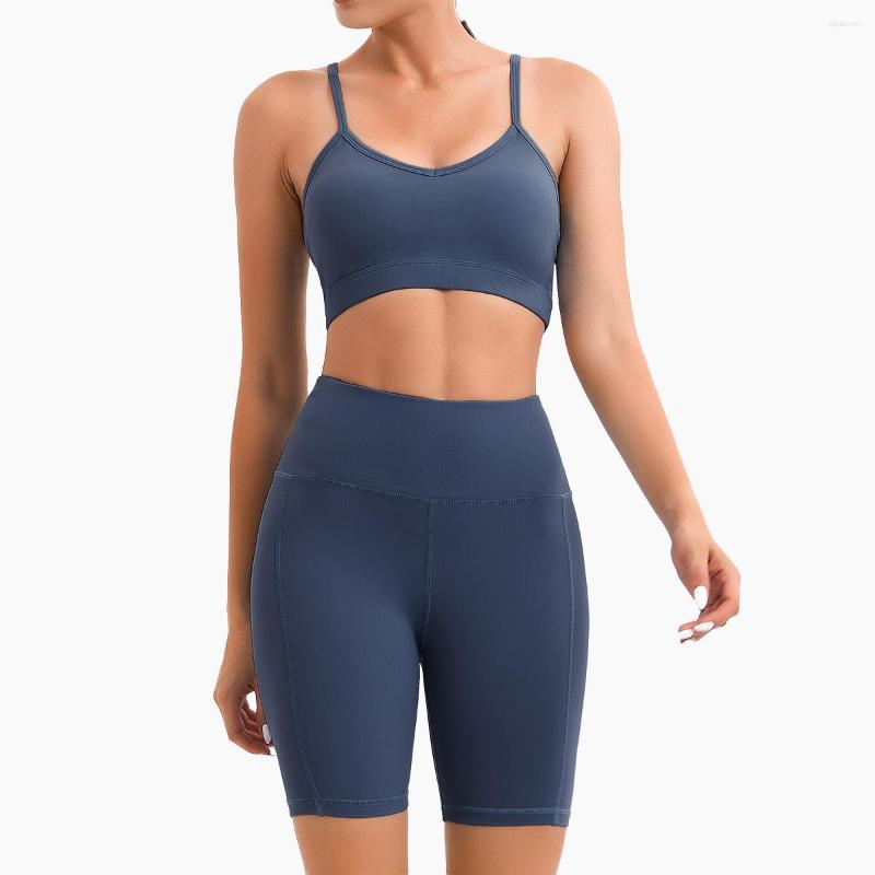 

Women' Tracksuits Women Patchwork 2 Piece Sport Sets Side Hollow Out Bras Skinny Shorts High Waist Push Up Fitness Tracksuit Sportwear, Blue sports sets