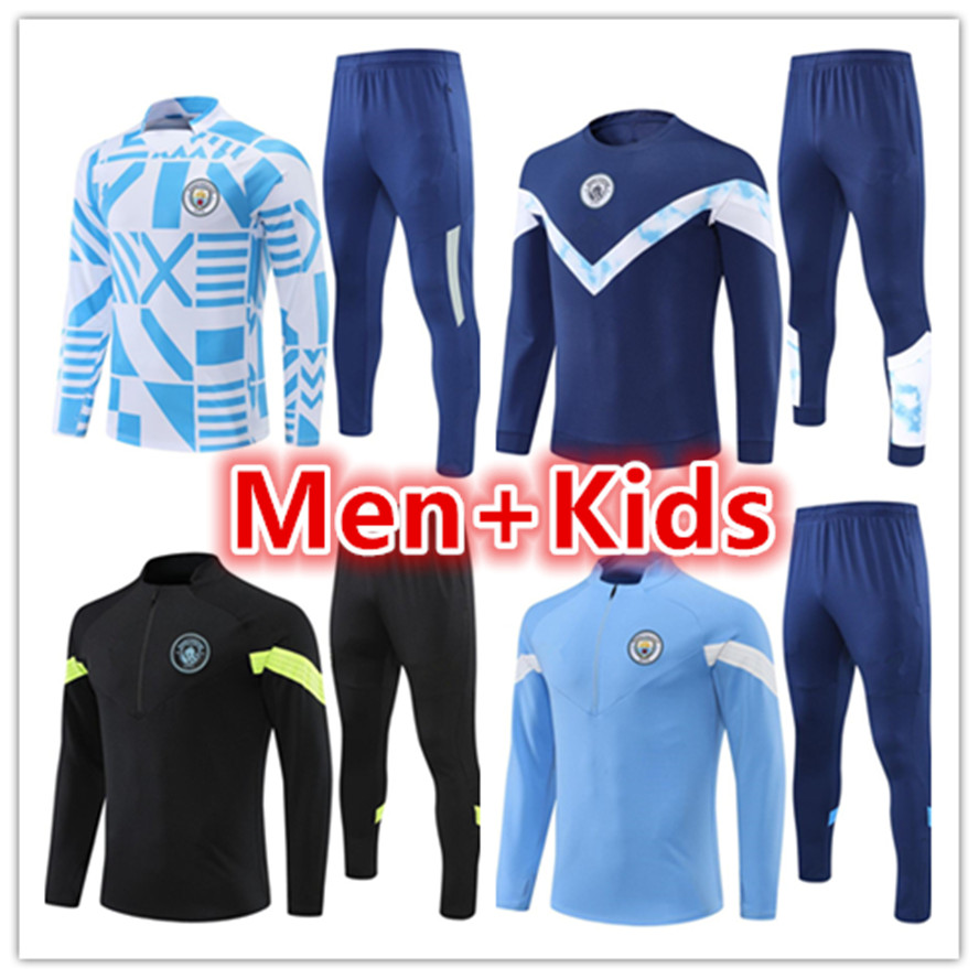 

HAALAND soccer tracksuit jersey sets 22 23 ManchesterS City tracksuits DE BRUYNE MANS GREALISH STERLING FERRAN MAHREZ 2022 2023 training suit uniforms men kids kit, 18