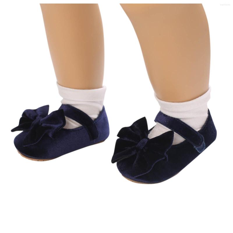 

First Walkers Born Crib Shoes Infant Baby Girls Fashion Bowknot Soft Solid Princess Prewalker Toddler Anti-slip, Blue