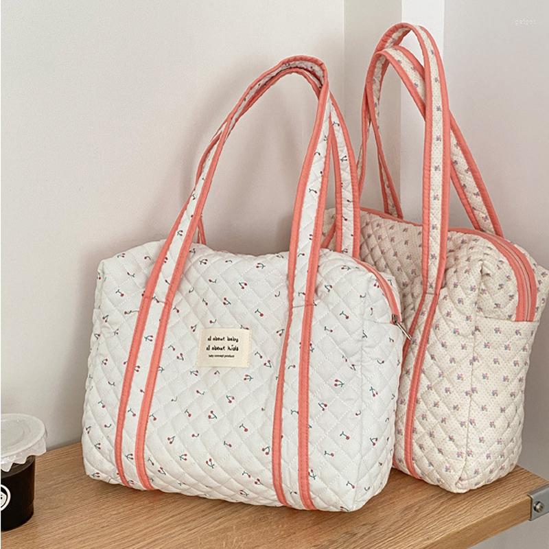 

Evening Bags Cotton Shoulder Bag For Women Handbag Korea Style Large Capacity Tote Ladies Quilted Shopper Storage Organizer Handbags, Pink rabbit