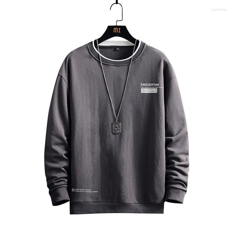 

Men's Hoodies 2022 Harajuku Sweatshirt Men Spring Fashion All Match O-neck Pullover Casual Hoodie Mens Autumn Street Trend Top 4XL, Black