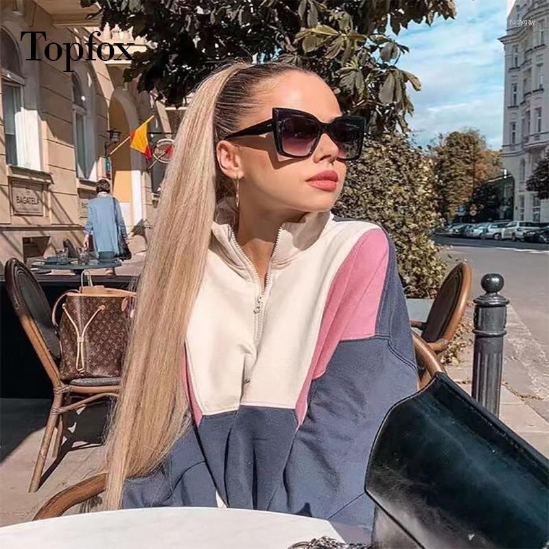 

Sunglasses Cateye Oversized 2022 Women Gradient Eyewear Shades For Wholesale Luxury Square Glasses