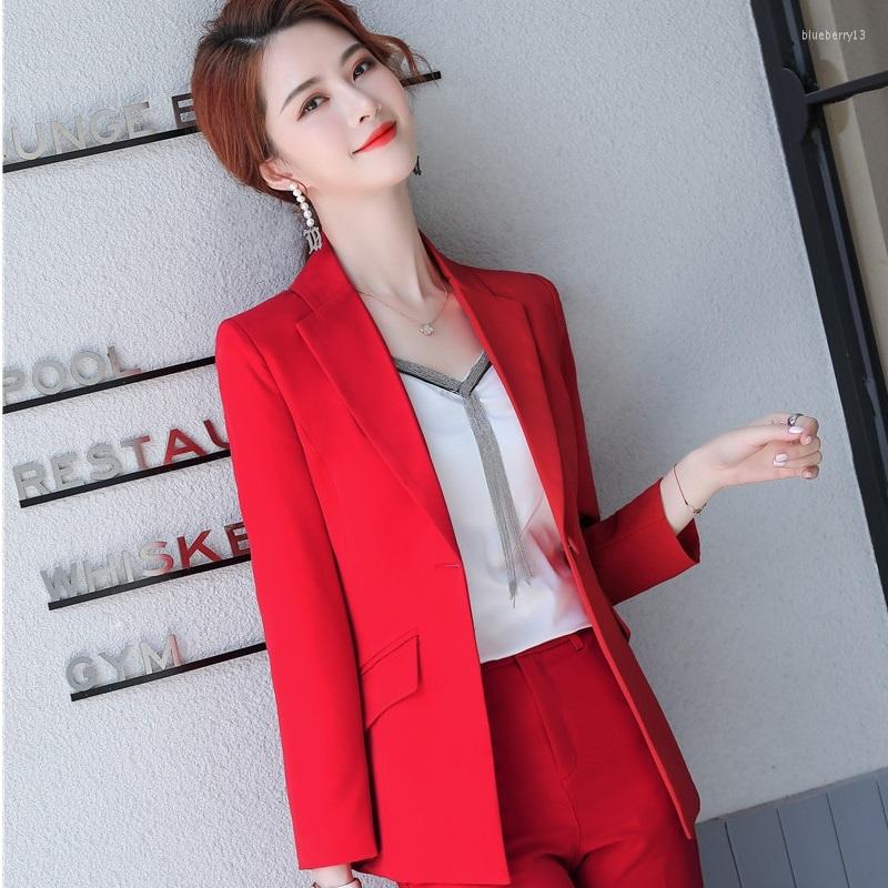 

Women' Suits 2022 Women' Jacket Long Sleeve Red Coat OL Styles Summer Fall Blazers Jackets For Women Ladies Office Blazer Outwear Tops