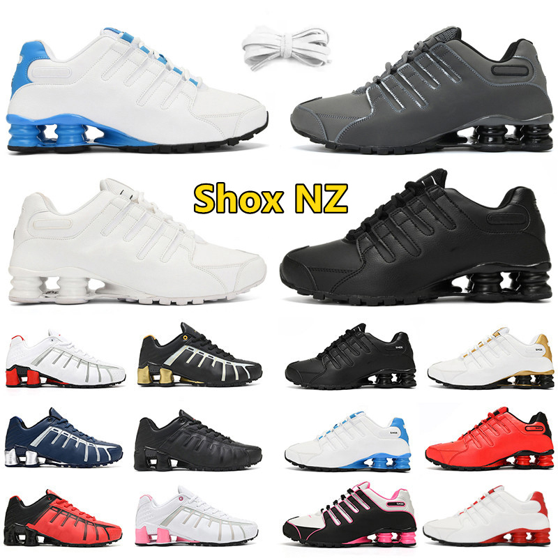 

Designer Mens running shoes SHOX NZ 3.0 triple white Silver Red Platinum UNC men women trainers sports outdoor sneakers runners jogging walking, Color#11