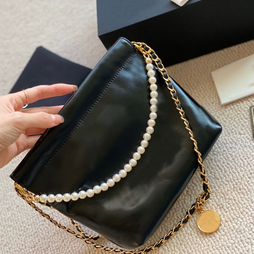 

Black Designer Shoulder Bag Women Handbags Clutch Coin Purse Mini 22 Lady Handbag Cross Body Detcheable Chain Fashion Tote Luxury Bags Leather Purses Thread Satchel