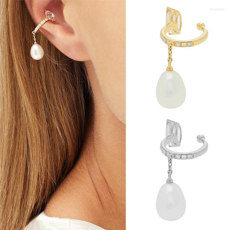 

Backs Earrings Ear Clips Without Holes Women's Light Luxury Pearl Tassel Niche High-end Retro