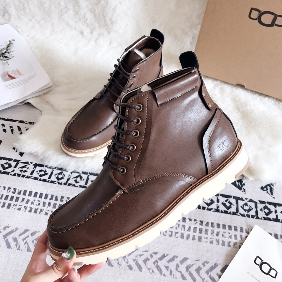 

Designer Boots Paris Luxury Brand Boot Genuine Leather Warm Boots Martin Ankle Booties Man Short Winter Full fur Fluffy furry Sneakers Trainers by top99 001, # box