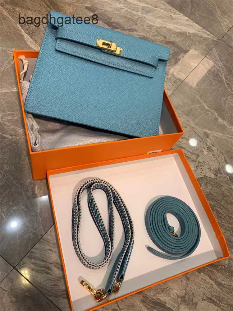 

Bag One Handbag Spring Danse Togo Same Designer Top Leather Summer 2022 Hermee Shoulder Messenger Bags Backpack with Strap Yxug, Northern blue