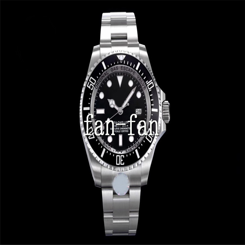 

A Factory Wristwatch 44mm Sea Dweller Watch Automatic Stainless Steel 116660 3135 automatic mechanical movement men watches, White