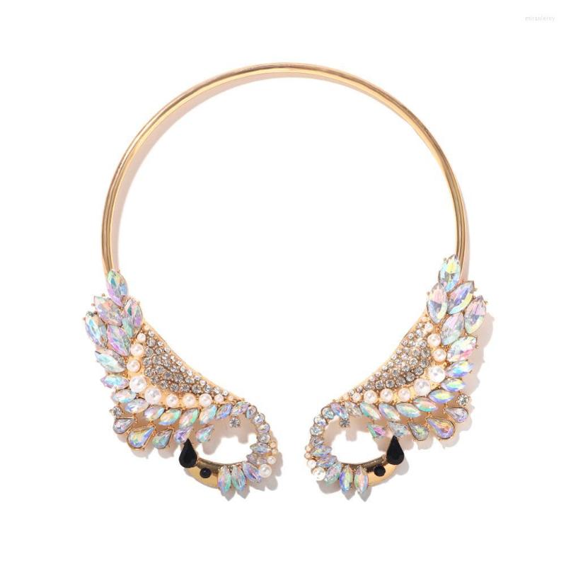 

Choker BK Punk Loop Hoop Necklace Collar Statement Hip Hop Cluster Multi Color Acrylic Glass Beads Chunky Aluminum Chain Jewelry