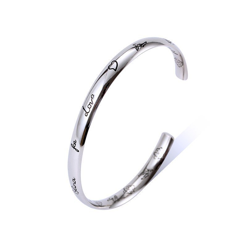 

Love birds and flowers Bracelet Bracelets Bangle Titanium steel designer for women men luxury jewlery gifts woman girl gold silver rose gold wholesale not Fade