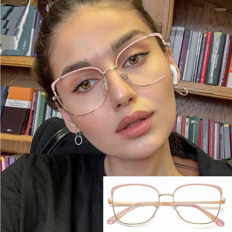 

Sunglasses Frames Pink Frame Female Cute Glasses Modern Design Optics Degree Anti-blue Lens Eyewear Women Fashion Decorative