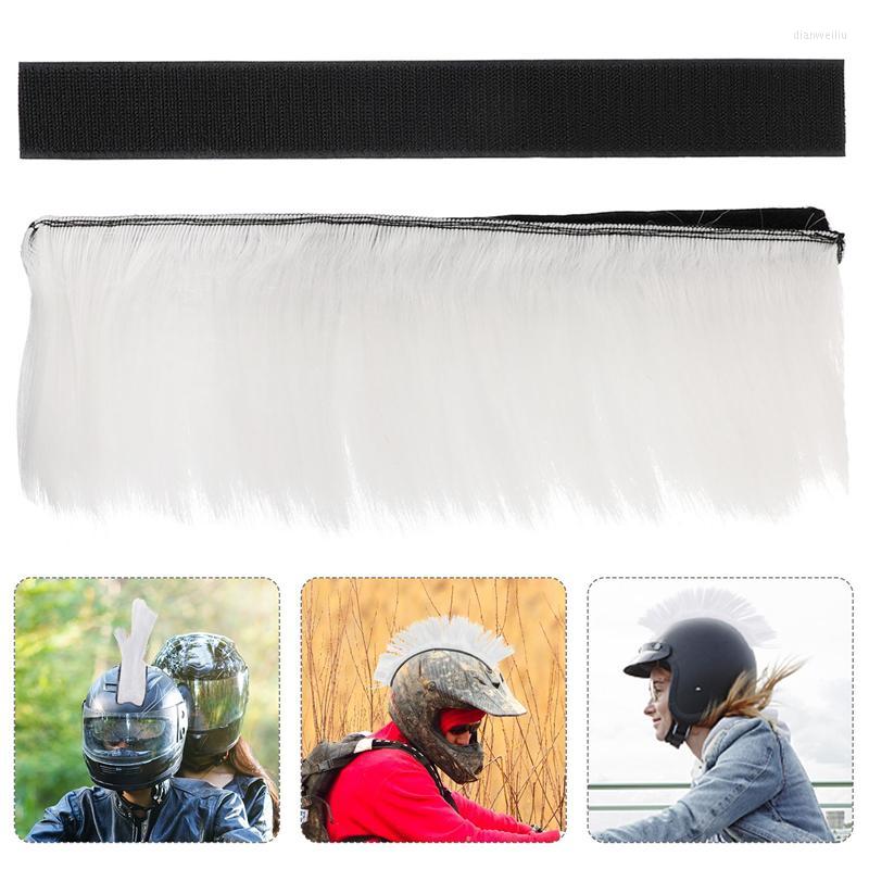 

Motorcycle Helmets Helmet Wig Mohawk Hairpiece Cosplay Wigs Hair Patches Punk Costumes Adhesive Ornament Adornment, Red