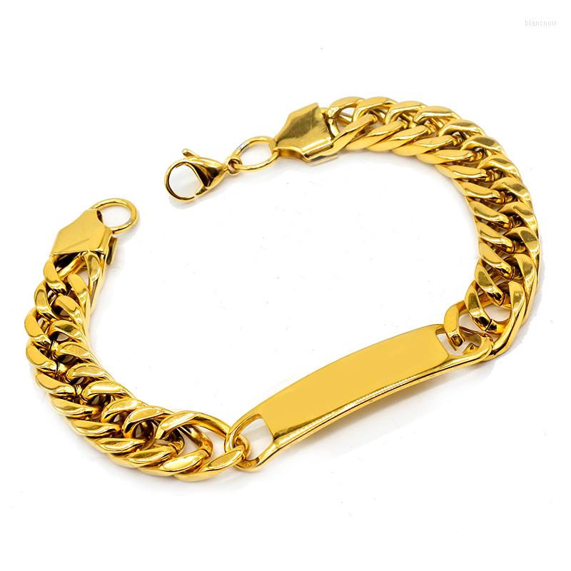 

Link Bracelets AMUMIU Curb Cuban Chain Stainless Steel Mens Womens Chains Jewelry For Men Bracelet Women B088