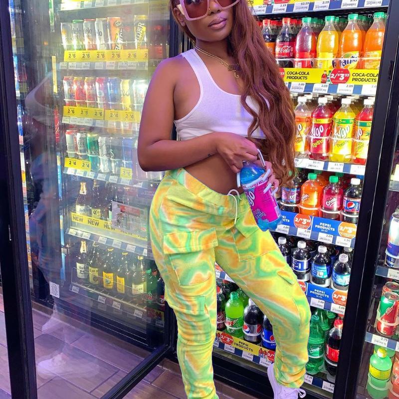 

Women' Pants Fashion Women' High Multicolor Trousers Streetwear Print Casual Women Long Bodycon Slim Spring Autumn, Jvb-01