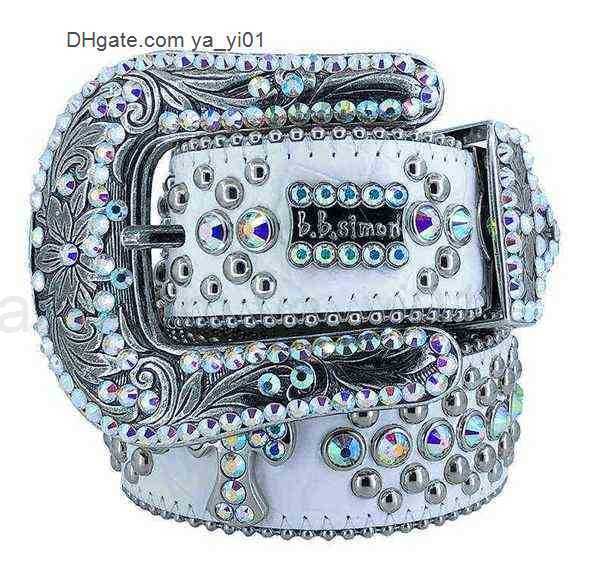 

2022 Belt Designer Bb Simon Belts for Men Women Shiny diamond belt white cintura uomo boosluxurygoods 1133