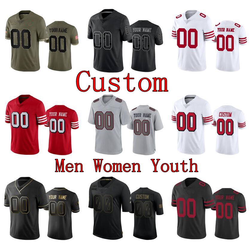 

CUSTOM 85 George Kittle Jersey San Francisco''49ers''Jimmy Garoppolo Nick Bosa Deebo Samuel Kyle Juszczyk Men Youth custom any name number r, Stitched