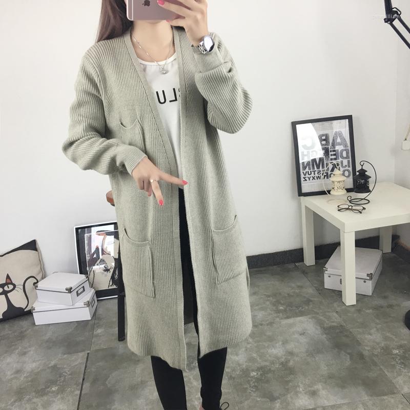 

Women's Knits Long Sleeve Sweater Women 2022 Autumn Winter Fashion Camouflage Striped Knitted Female Cardigan Coat, Beige