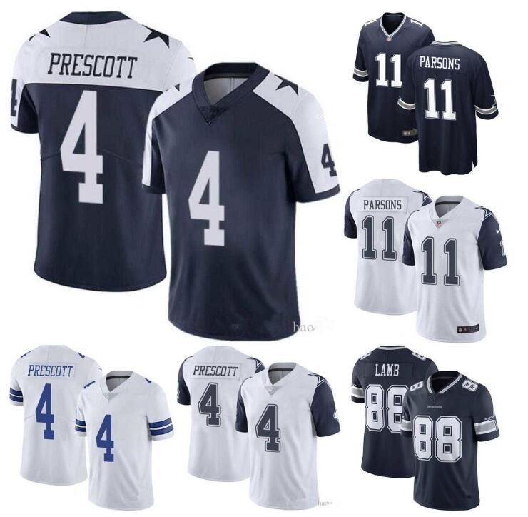 

CUSTOM Stitched Football jersey Dallas''Cowboys''88 CeeDee Lamb 4 Dak Prescott 21 Ezekiel Elliott 19 Amari Cooper 11 Micah Parsons blue Unto, With logo