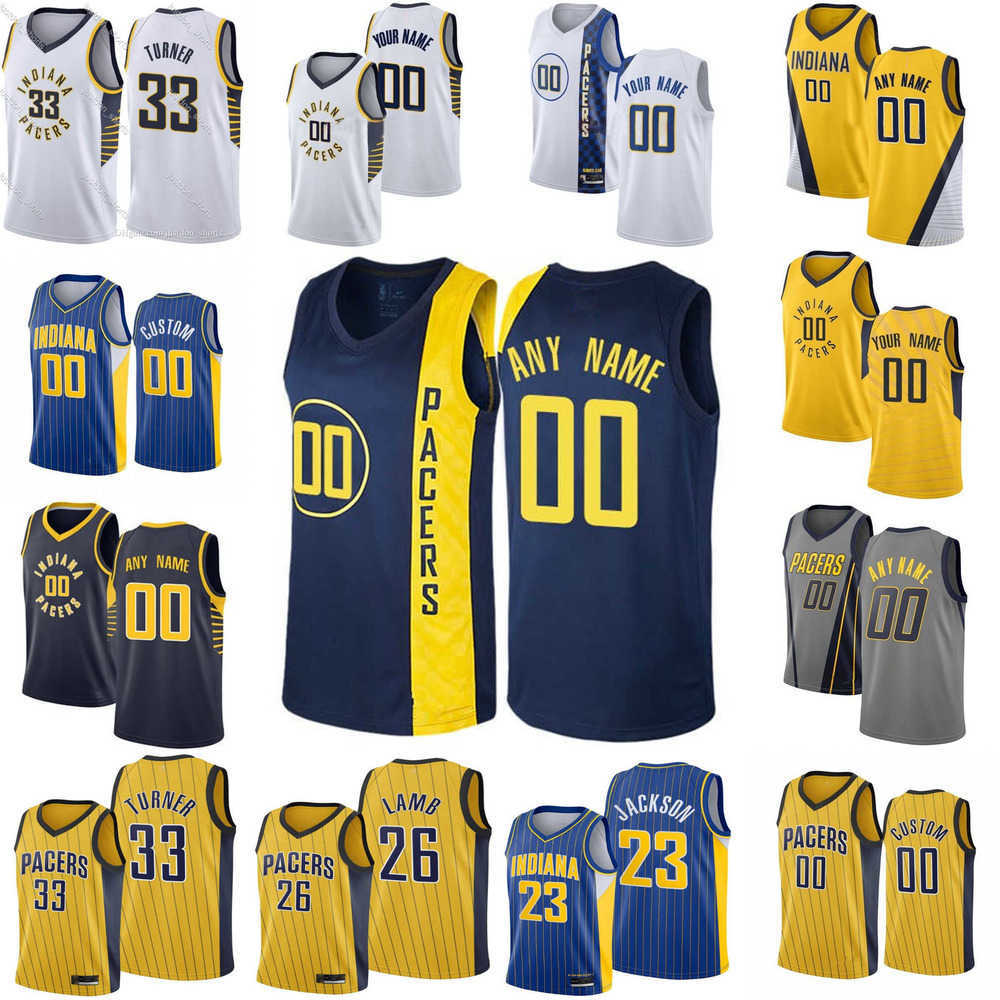 

Custom Mens Womens Indiana''Pacers''Jersey 88 Goga Bitadze 12 Oshae Brissett 13 Torrey Craig 3 Chris Duarte Basketball Jerseys, Color