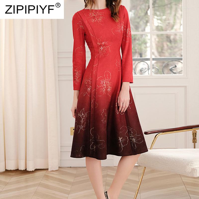 

Casual Dresses 2022 Fashion Autumn Winter Dress Women Printed Slim Long Sleeve Bodycon Knee-Length Female Vestido K060, Green