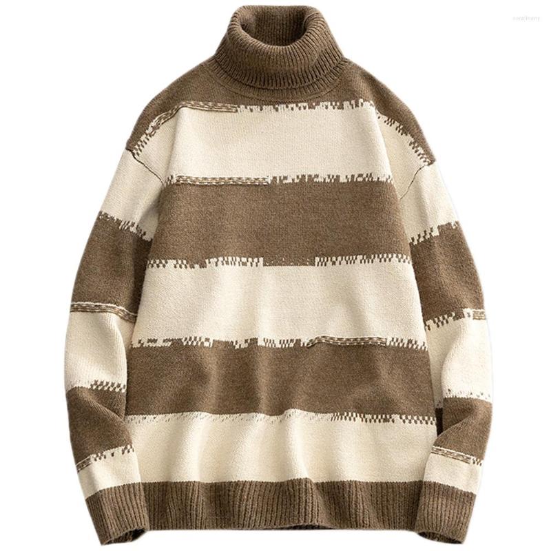 

Men's Sweaters 2022 Japanese Style Hip Hop Loose Pullover Sweater Oversized Knitted Women And Men Turtleneck Jersey Unisex Coats 9198, Black