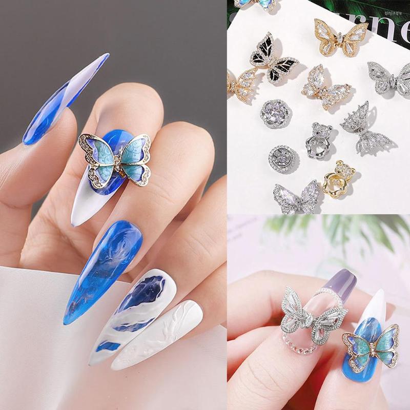 

Nail Art Decorations 3D Shaking Butterfly Zircon Alloy Shake Wing Luxury Crystal Jewelry Manicure Accessories