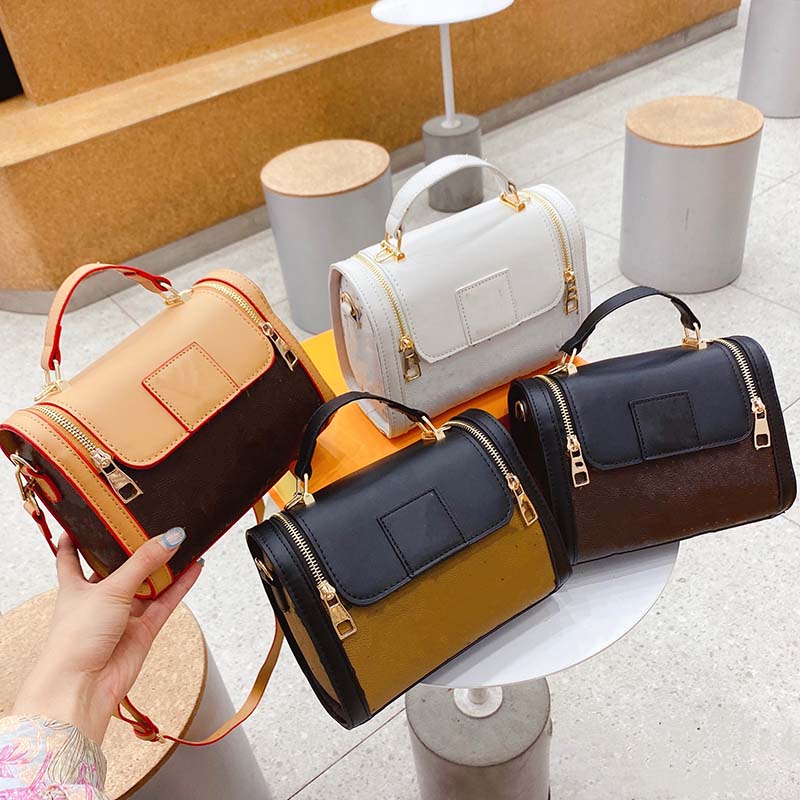 

New vintage element messenger bag Chain shoulder strap detachable Half cylinder bag Suitable for daily use Dinner bag #106-6, Brown