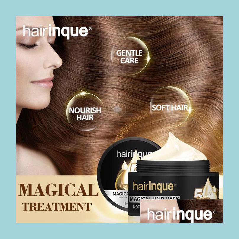 

Shampoo Conditioner Hairinque 50Ml Magical Treatment Hair Mask Moisturizing Nourishing 5Seconds Repair Damage Restore Soft Care 6Pcs Dhnkm