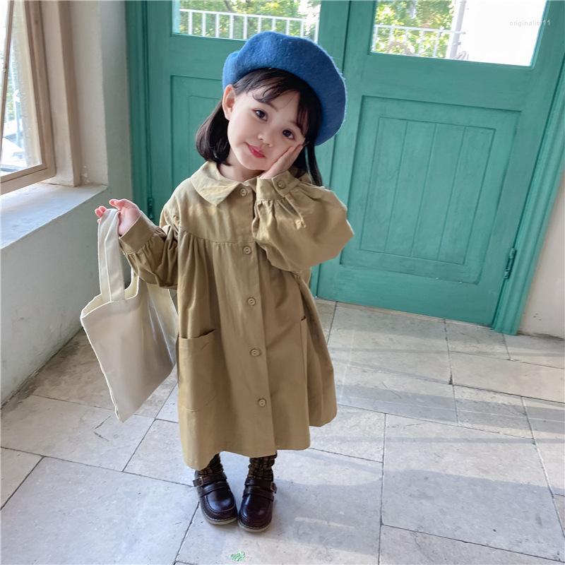 

Coat Girls Baby's Kids Windbreaker Jacket Outwear 2022 Casual Spring Autumn Overcoat Top Formal Beach Cardigan Children's Clothi, Khaki