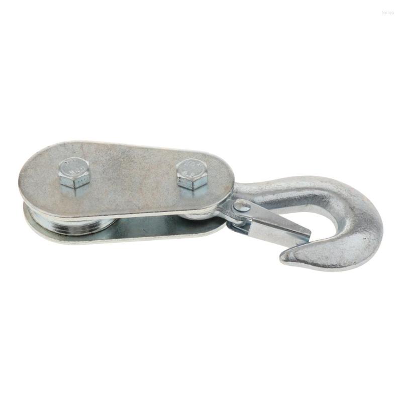 

All Terrain Wheels 2T Lifting Pulley Winch Hoist Block Hook Safety Clip For Rope ATV/UTV