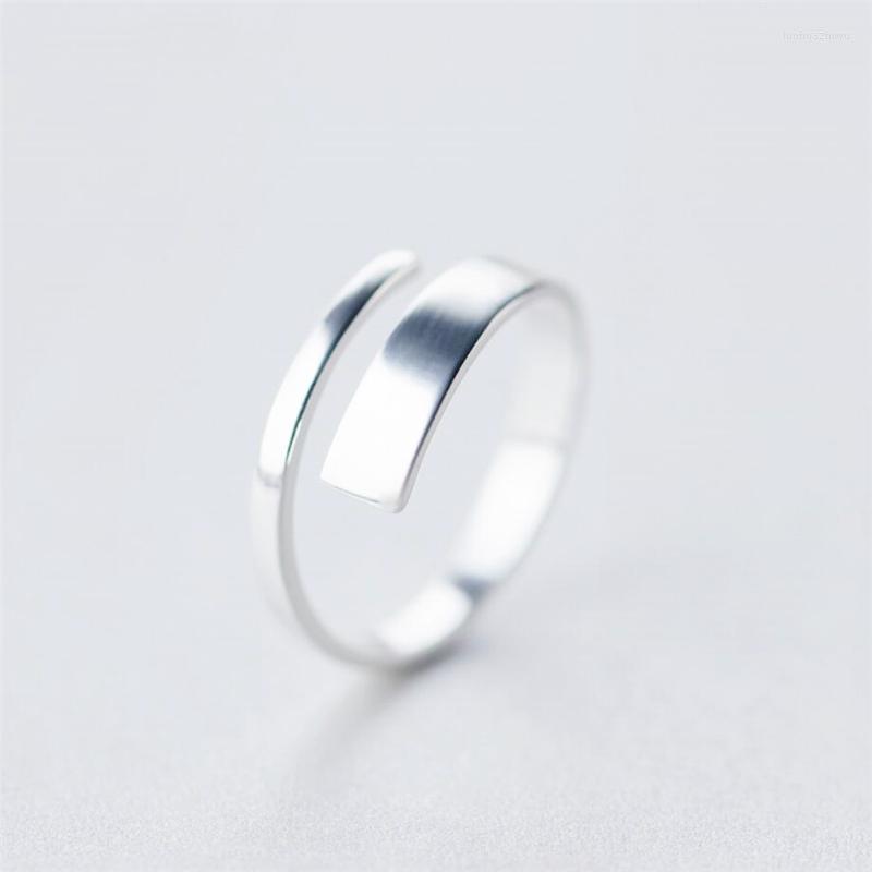 

Cluster Rings Simple Drawing Silver Color Literaray Temperament Personality Fashion Female Resizable Opening SRI054