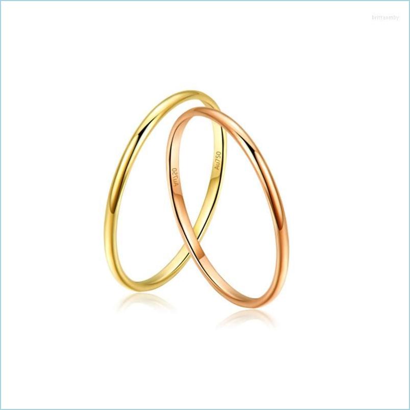 

Cluster Rings Cluster Rings Sinya Au750 18K Real Solid Pure Gold Classical Trendy Lover Couple Ring Gift For Girls Women Ladies Mum Dhs9P