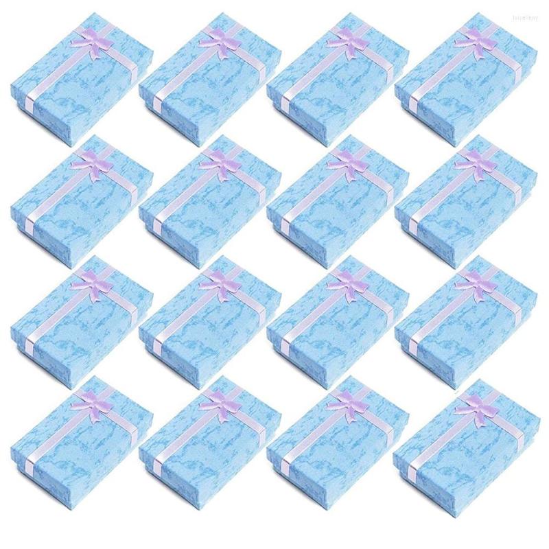 

Jewelry Pouches 6pcs Cardboard Set Gifts Boxes Necklace Earring Gift Packaging Display Box Rectangle With Sponge 160x120x30mm