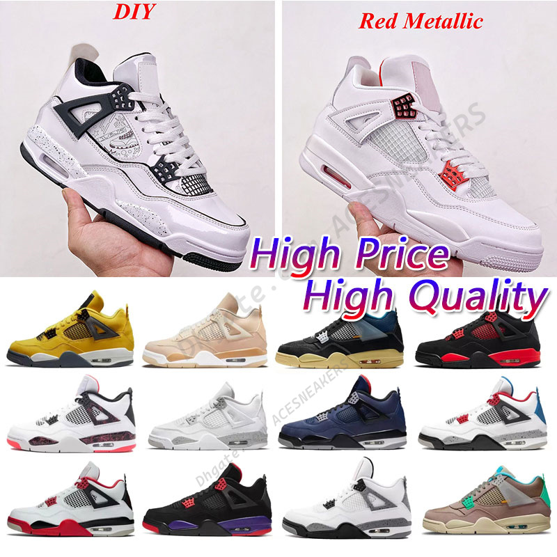 

2022 With Socks Jordens 4 Jumpman 4s designer Basketball Shoes For Women Mens Jorden4s Craft Canyon Purple Canvas Midnight Navy White Oreo Trainers Sneakers, As pic6
