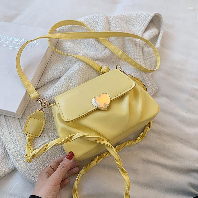 

Evening Bags 2022 Simple Style Small Handbags For Women Designer Soft Leather Shoulder Bag Summer Casual Pleated Ladies Crossbody, Black