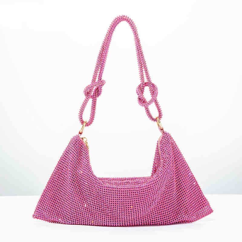 Sacs de soirée Noeud Poignée Strass Pochette 2022 Nouveau Cristal Sacs À Main De Mariage Dîner Sacs À Bandoulière Designer Haute Quali 220623