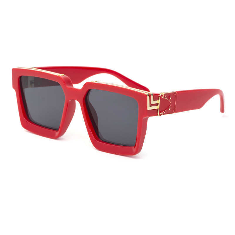 

Sunglasses Fashion Sunglasses Frames Outdoor Eyewear Large frame Net red millionaire Street photos ins Square sunglasses Female 86229