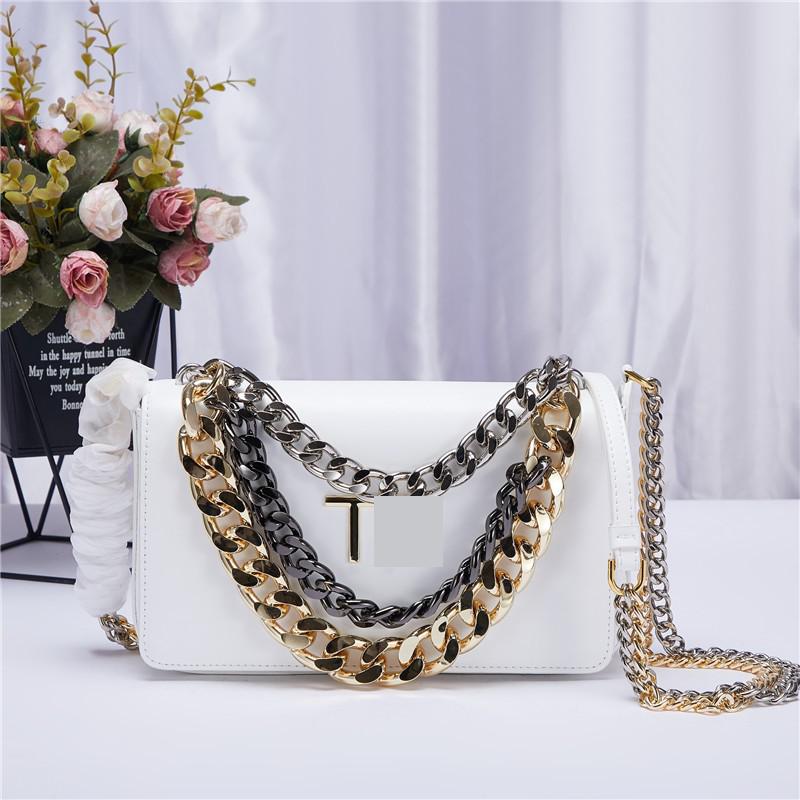 

Evening Bags European and American fashion TOM fd letters three -color chain underarm bag casual shoulder messenger small square bag, White