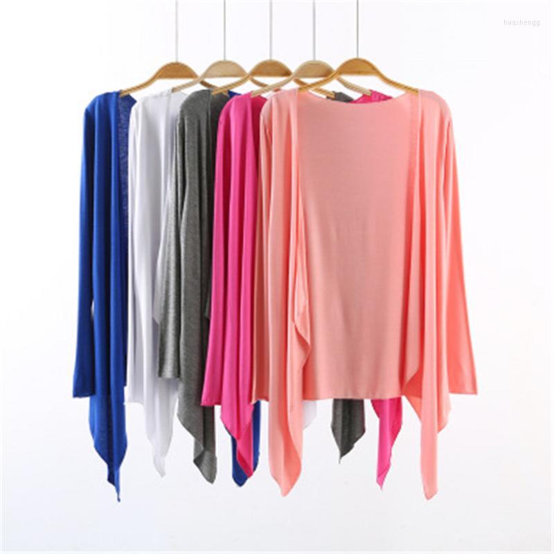 

Women's Knits Women's & Tees 2022 Plus Size Spring Summer Modal Sweater Slim Sun Protection Clothing Outerwear Black White Gray Red, Sky blue