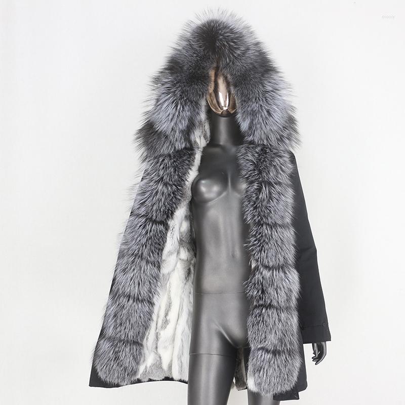 

Women' Fur Women' & Faux BLUENESSFAIR 2022 Waterproof Winter Jacket Women Long Parka Real Liner Coat Natural Raccoon Collar Warm, Grey dark grey