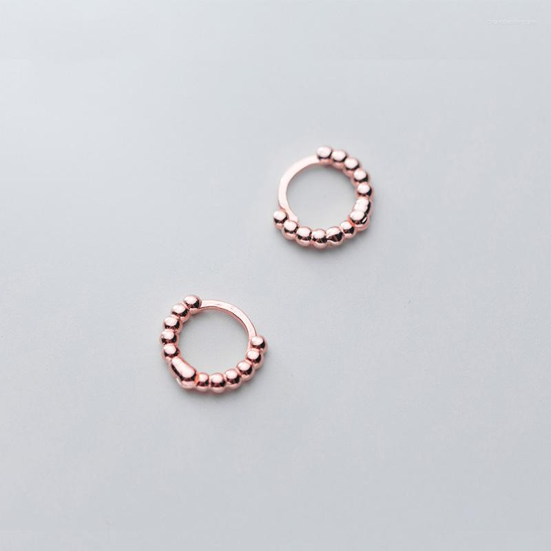 

Hoop Earrings WTLTC 925 Sterling Sliver Tiny Beaded For Women Minimal Round Ear Piercing Small Ball Huggies