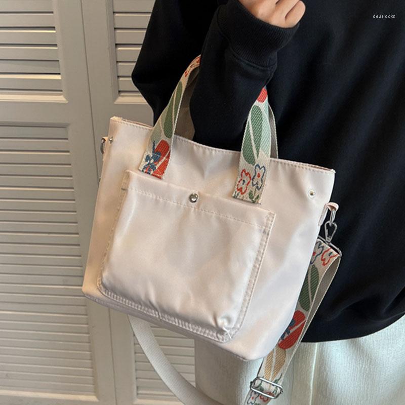 

Evening Bags Women Canvas Shoulder Messenger 2022 Daily Shopping Students Book Bag Cotton Cloth Handbags Large Tote For Girls, Black