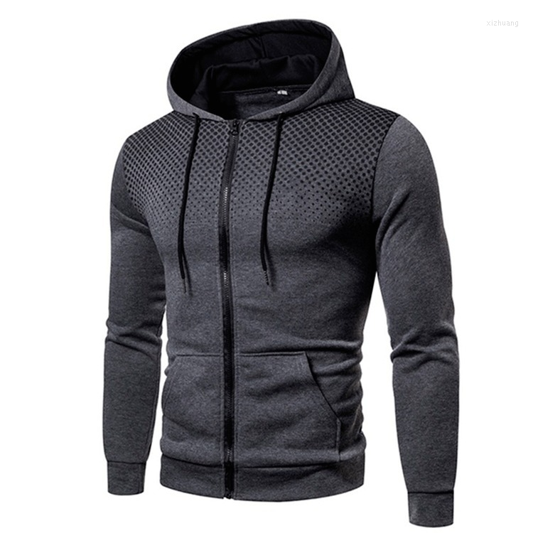 

Men' Hoodies 2022 Classic Cotton Man Pllka Dot Mens Causal And Sweatshirts Zipper Hooded Streetwear Male, Black