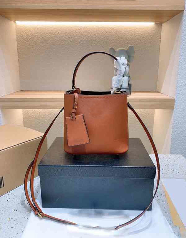 

3A designer Shoulder CrossBody Bag Tote Bucket fashion cross body Bags Women Handbag Real Leather WOMEN luxury handbags totes Wallet Female Purses brown 1BA217