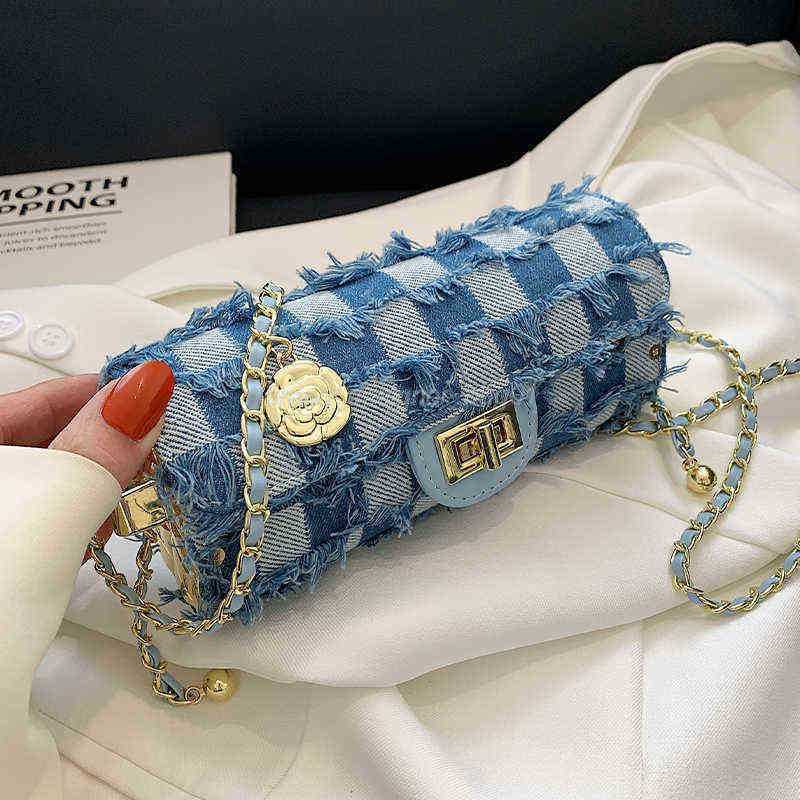 

Totes Bag For Women Barrel Shaped Handbag Jean Bag Trend Crossbody Phone Purse 2022 Plush Tassel Denim Plaid Cylinder Shoulder Handbag 103122H, Make up the difference