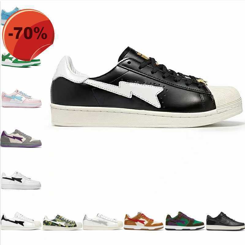 

blue Mens Runing Shoes Pastel Pink A Bathing Ape White Black 2022ss Stadium Goods Camo Green Sk8 Sta green Sneakers Trainers, #4